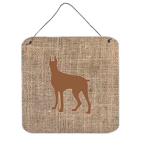 MICASA Great Dane Burlap And Brown Aluminium Metal Wall Or Door Hanging Prints MI240422